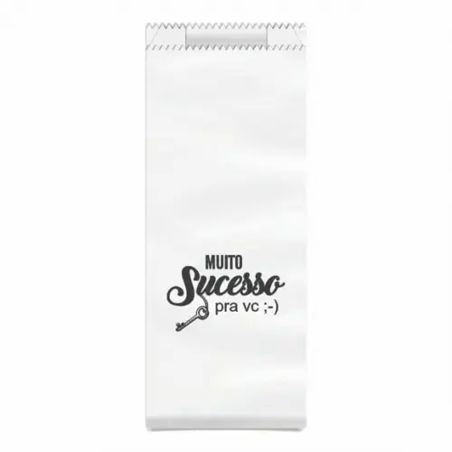 SAQUINHO KRAFT SIMPLES PERSONALIZADO - MUITO SUCESSO PRA VC