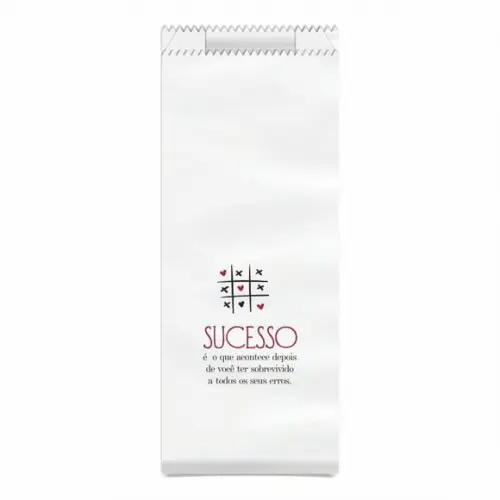 SAQUINHO KRAFT SIMPLES PERSONALIZADO - SUCESSO