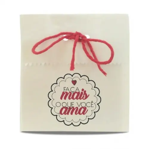 SAQUINHO PAPEL PERSONALIZADO - FAÇA MAIS O QUE VOCÊ AMA