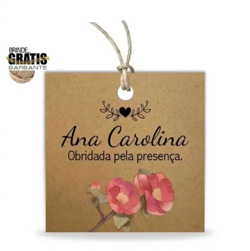 Tag aniversário quadrada