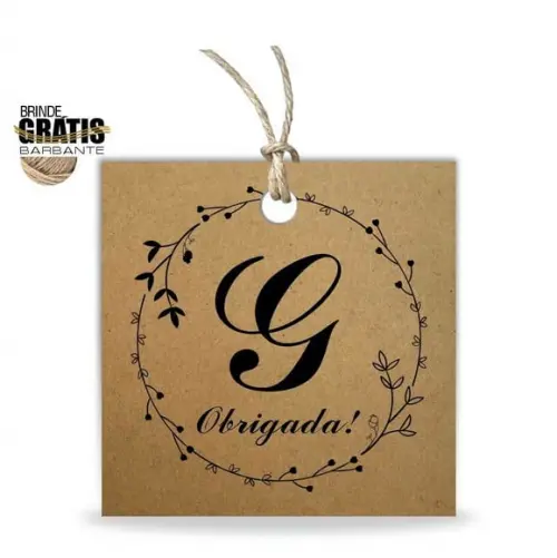 Tag aniversário quadrada