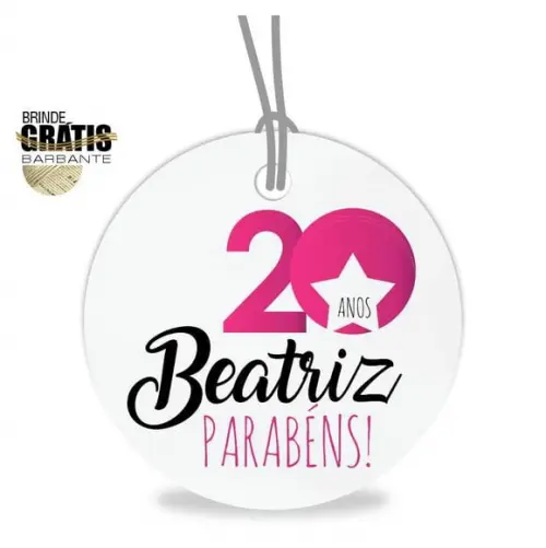 Tag aniversário redonda