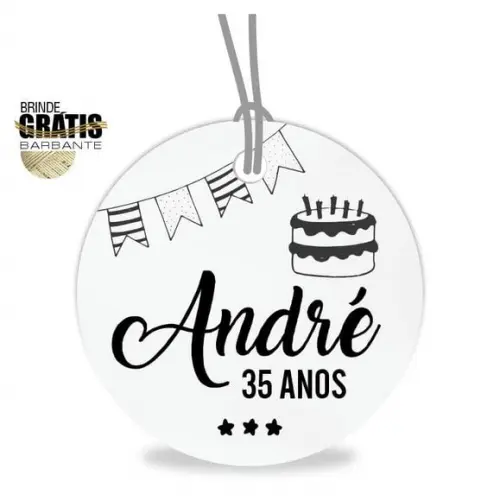 Tag aniversário redonda