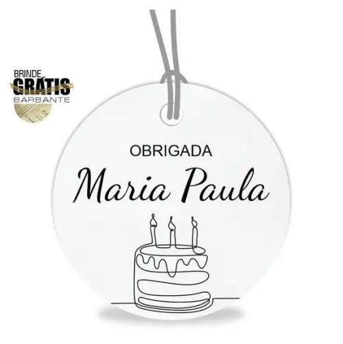 Tag aniversário redonda