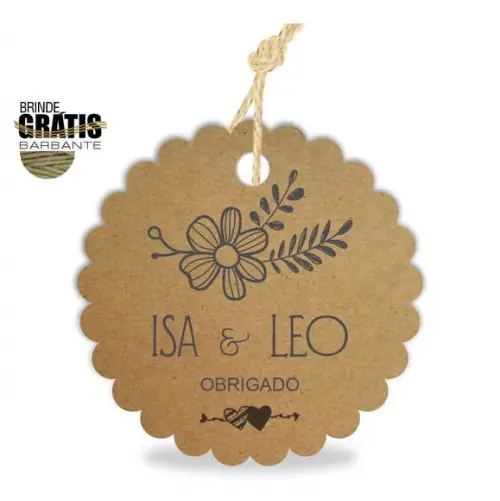 Tag casamento escalope floral