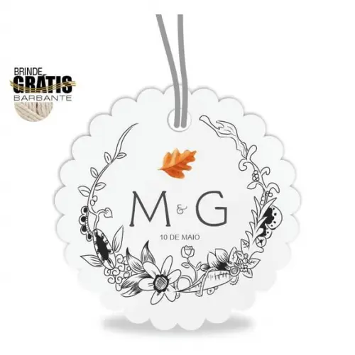 Tag casamento escalope floral