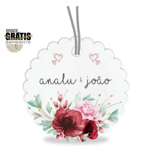 Tag casamento escalope floral