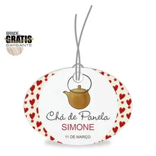 Tag casamento oval chá de panela