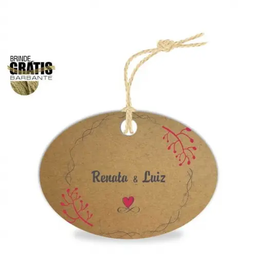 Tag casamento oval floral