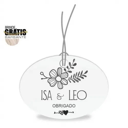 Tag casamento oval floral