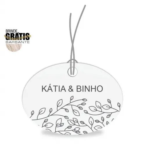 Tag casamento oval floral
