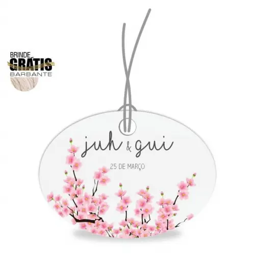 Tag casamento oval floral