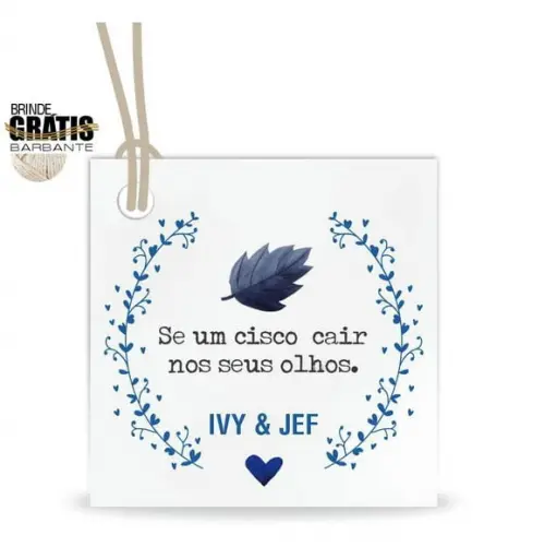 Tag casamento quadrada lágrimas de alegria