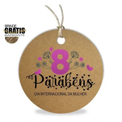 Tag Dia da Mulher Personalizada, Mod.04