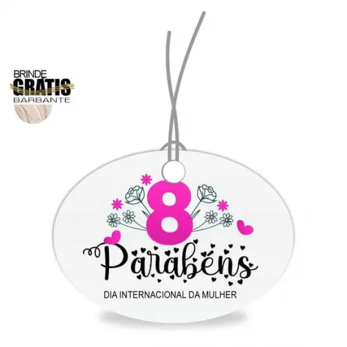 Tag Dia da Mulher Personalizada, Mod.04