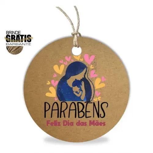 Tag Dia das Mães Personalizada, Mod.09