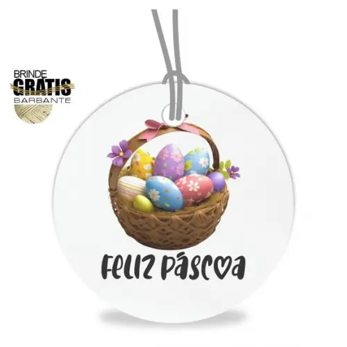 Tag Feliz Páscoa Personalizada, Mod.02