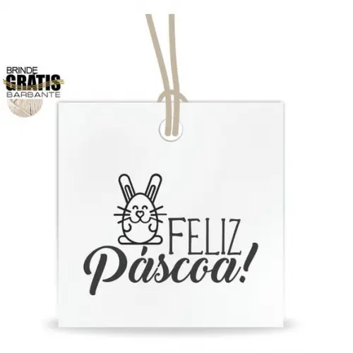 Tag Feliz Páscoa Personalizada, Mod.06