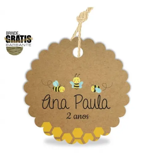 Tag infantil escalope abelhinhas