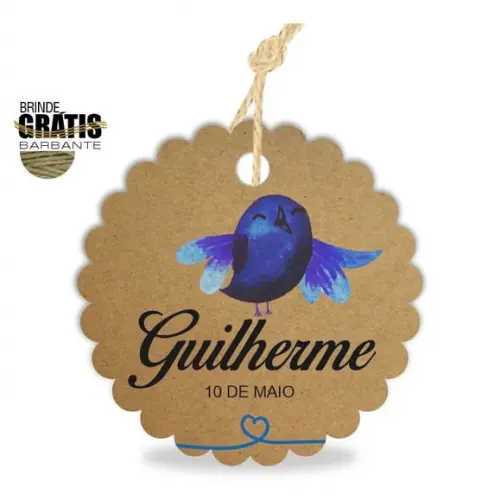 Tag infantil escalope passarinhos