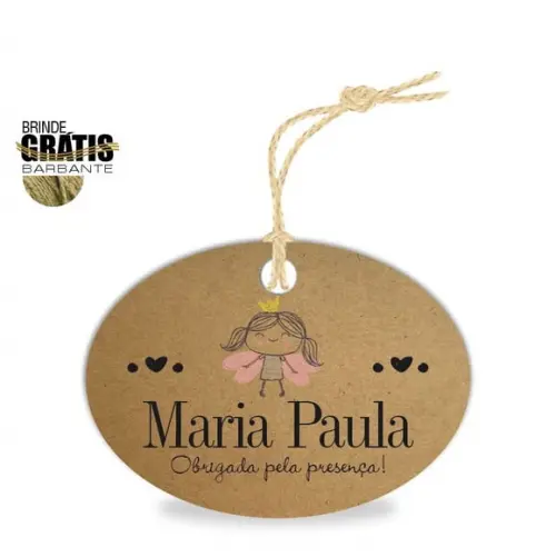 Tag infantil oval fadinha