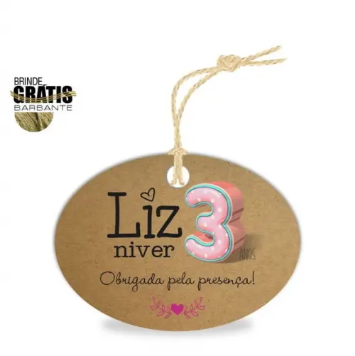 Tag Infantil Oval Niver