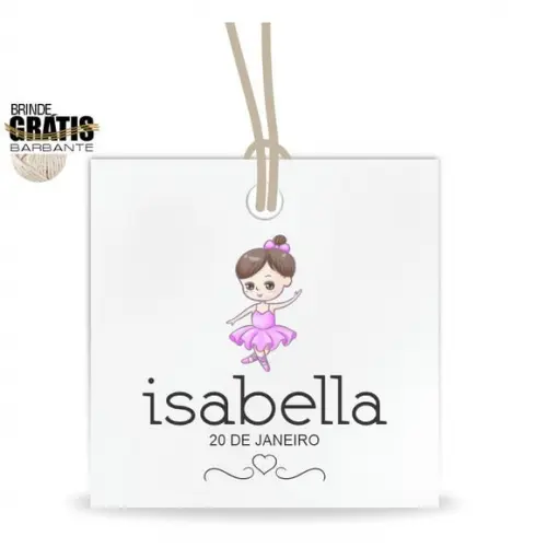 Tag infantil quadrada bailarina