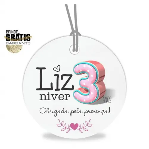 Tag infantil redonda niver