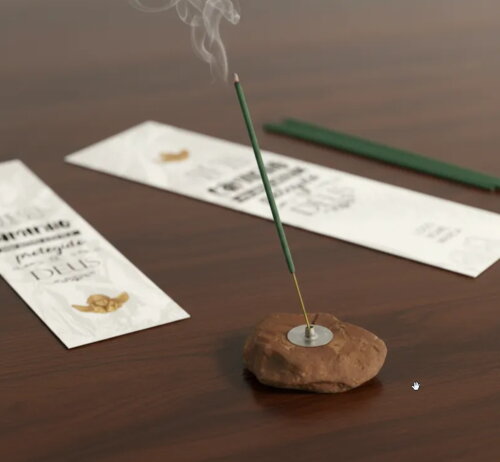 Lembrancinha Batizado Eucarística Kit Incenso Protegido por Deus