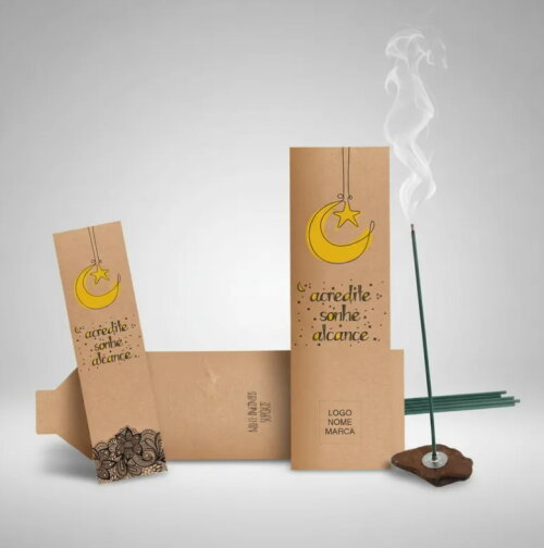 Kit Incenso Personalizado Acredite. Pacote c/ 24un