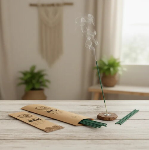 Kit Incenso Personalizado Anjo Vintage Lembrancinha Kraft - 24un