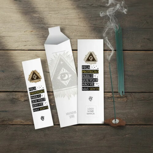 Kit Incenso Personalizado Proteção Intuição Esotérico Mimo -