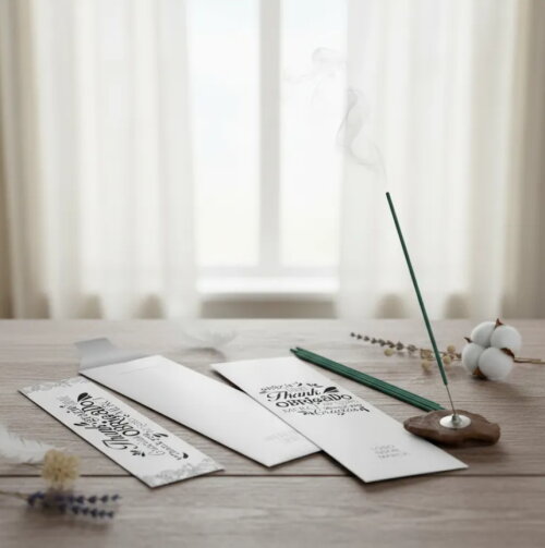 Kit Incenso Personalizado Gratidão Kraft Renda Lembrancinha - 24