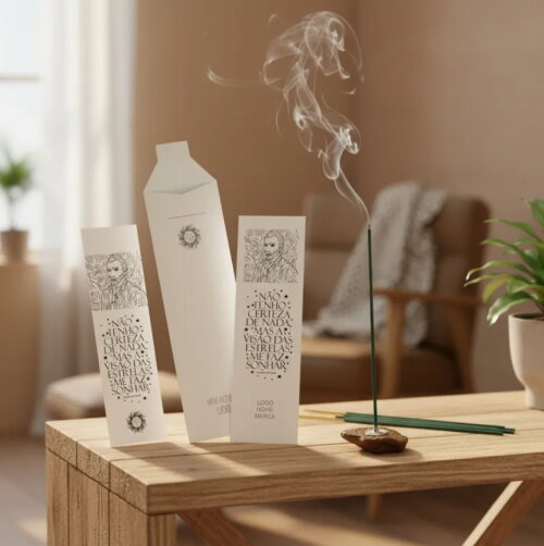 Kit Incenso Personalizado Vincent Van Gogh Noite Estrelada - 24un