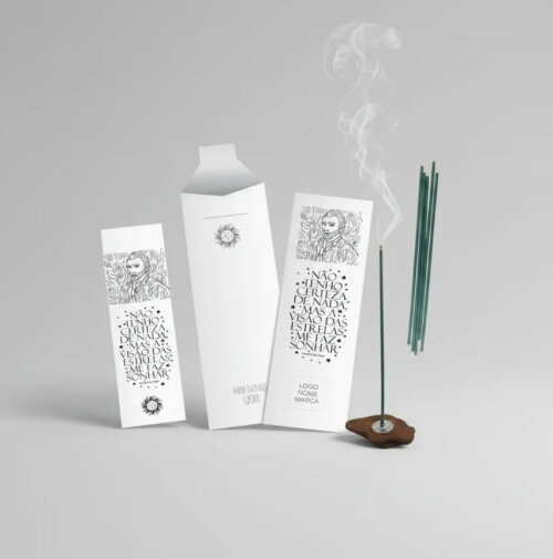 Kit Incenso Personalizado Vincent Van Gogh Noite Estrelada - 24un