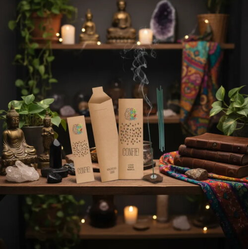 Kit Incenso Personalizado Mente Humana Saúde Mental Branco - 24u