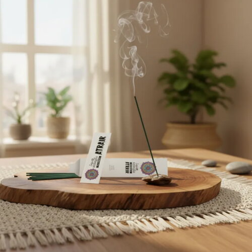 Kit Incenso Personalizado Mandala Colorida Mimo Branco - 24un