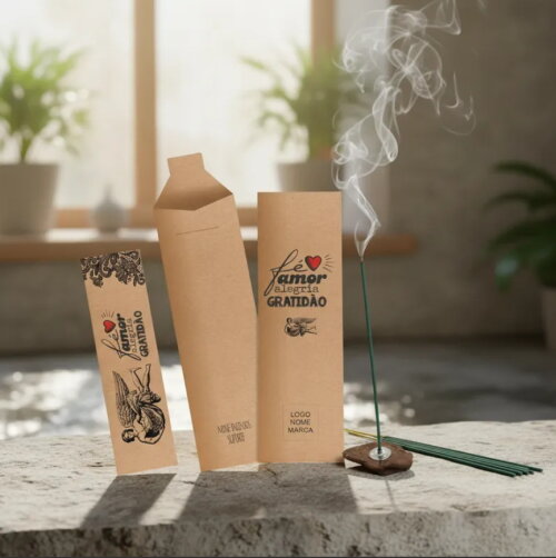 Kit Incenso Personalizado Anjo Renda Coração Lembrancinha - 24u