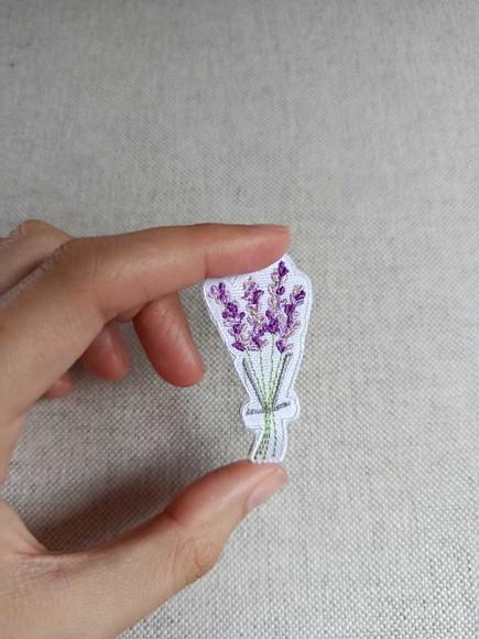 20 lPatches Bordados Lavanda Termocolantes P Artesanato e Decora?