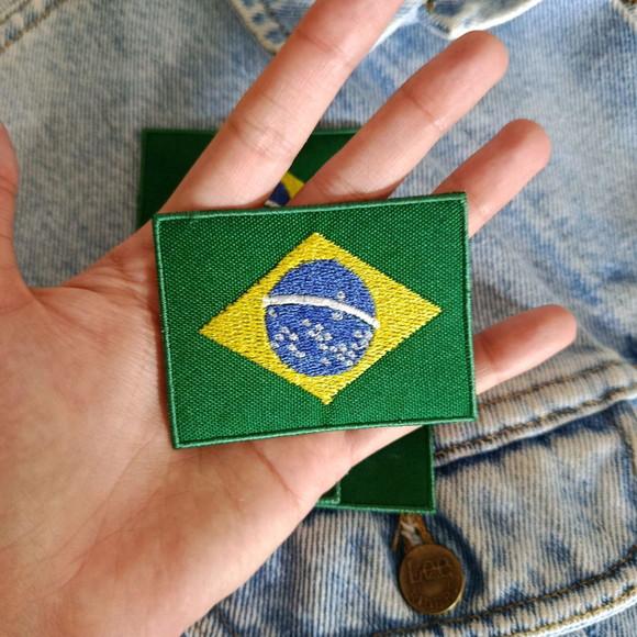 Copa 2026 Bandeiras do Brasil Bordado Termocolante.
