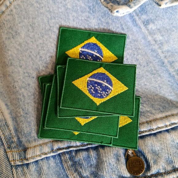 Copa 2026 Bandeiras do Brasil Bordado Termocolante.