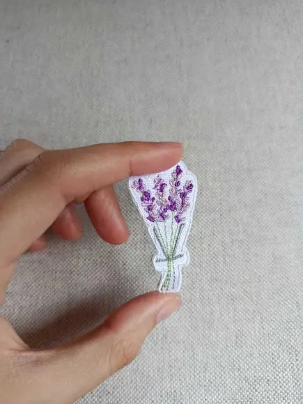 20 lPatches Bordados Lavanda Termocolantes P Artesanato e Decora?