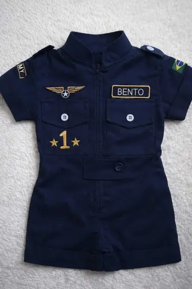 Soldadinho da Mamãe 7 Patchs Bordados Nome Personalizado