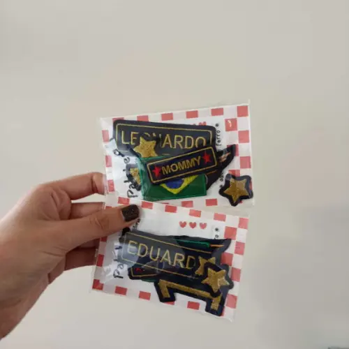 Soldadinho da Mamãe 7 Patchs Bordados Nome Personalizado