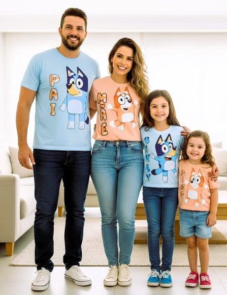 Camiseta Bluey Kit Família