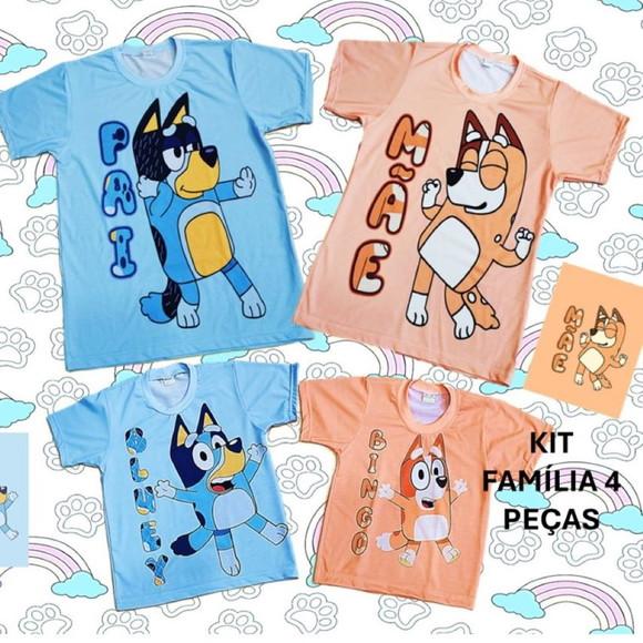 Camiseta Bluey Kit Família