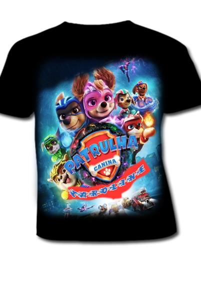 Camiseta Patrulha Canina Infantil até o 12 Filme Novo