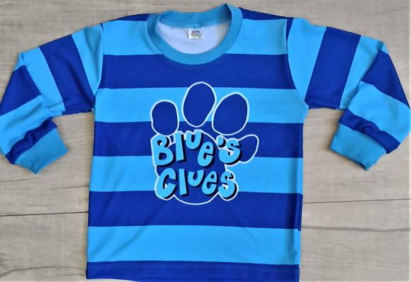 Camiseta Pistas de Blue do 1 ao 12 Manga Longa ou Curta
