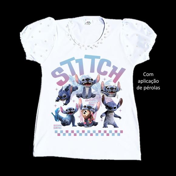Camiseta Stitch o Filme Valor do 2 ao 12 Curta ou Longa