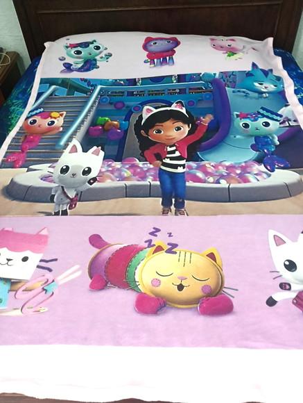 Manta Personalizada Cobertor Casa Magica da Gabby